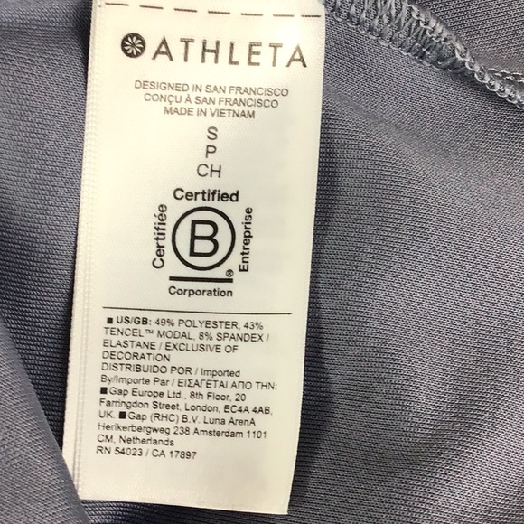 VGUC Athleta Seasoft Scoop Neck Bluish gray Sweatshirt Women’s Small - Picture 10 of 13